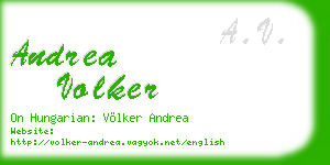 andrea volker business card